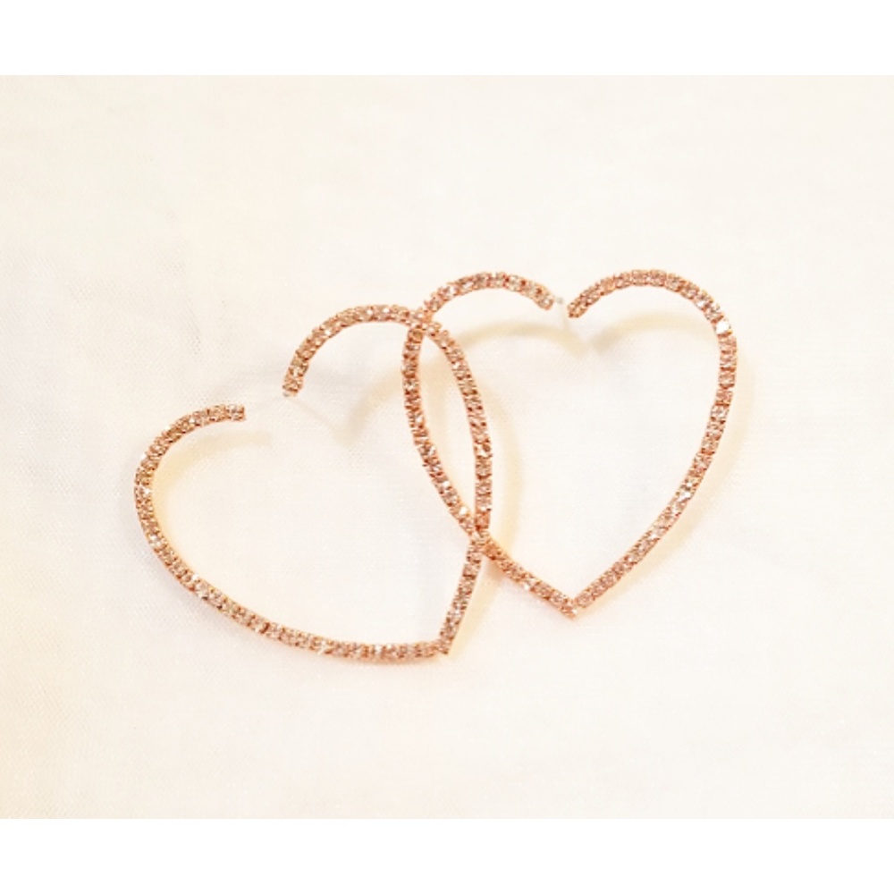 Half Rose Gold Earrings